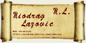 Miodrag Lazović vizit kartica